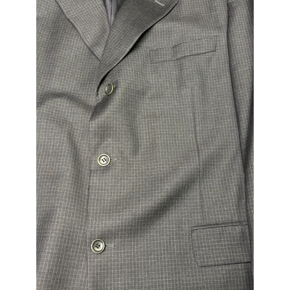 Canali Proposta Mens Charcoal Windowpane Wool Blazer Made in Italy Size 58 L - Picture 2 of 15
